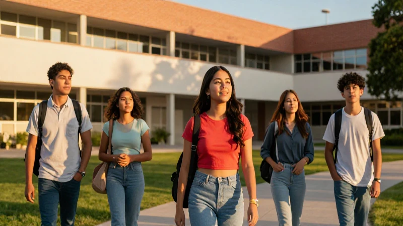 Estudiantes universitarios modernos en luz dorada