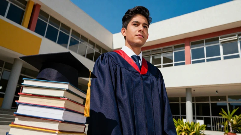 Joven mexicano, vibrante estudiante universitario