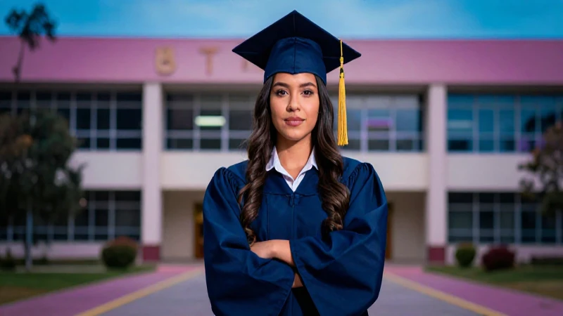 Joven estudiante mexicano, éxito académico vibrante y dramático
