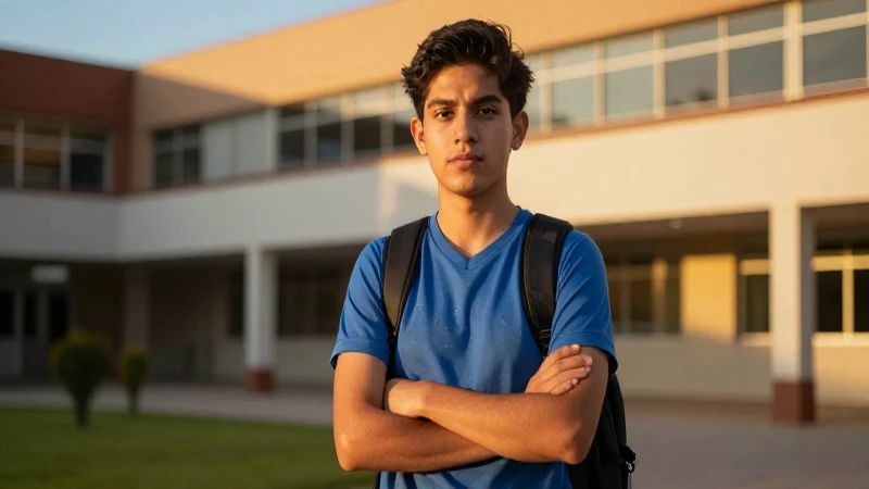 Cuáles son los requisitos para obtener las becas del Banco Azteca Bienestar 65 Joven mexicana sonriente en campus universitario bajo luz dorada