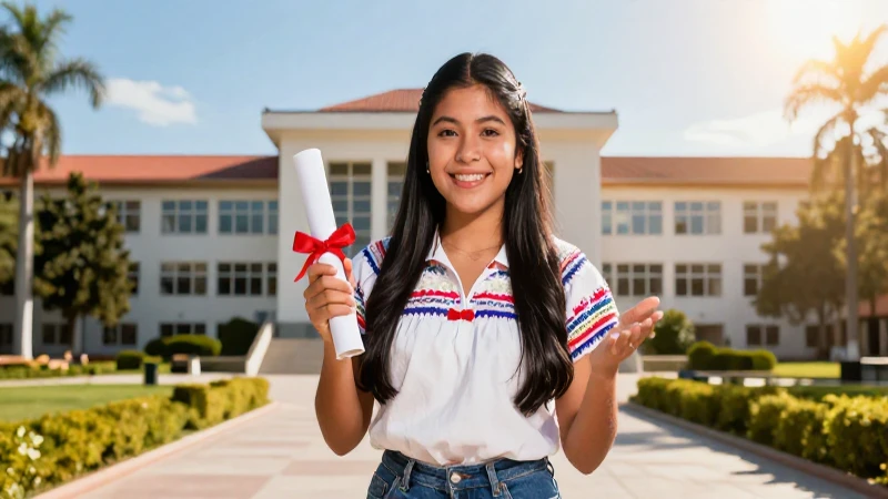 Ilustración de éxito académico mexicano