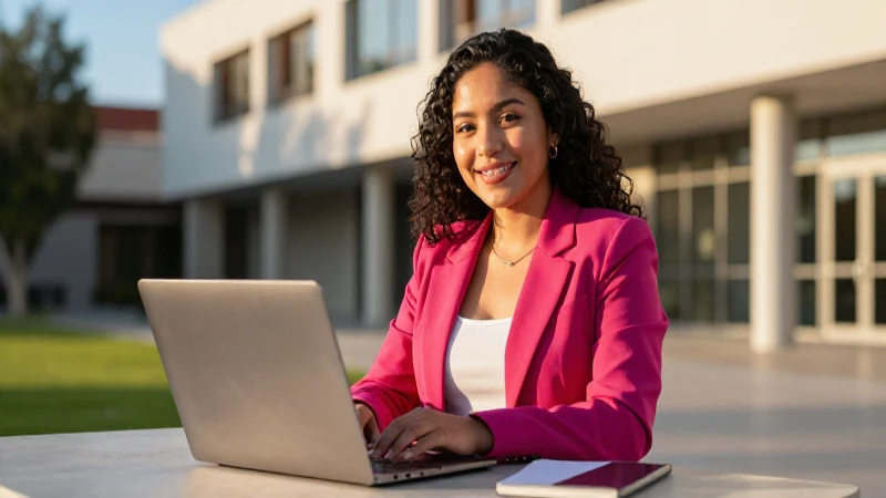 Mujer mexicana moderna estudia con estilo y confianza