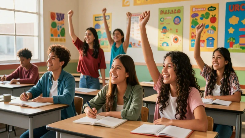 Éxito alegre de estudiantes mexicanos