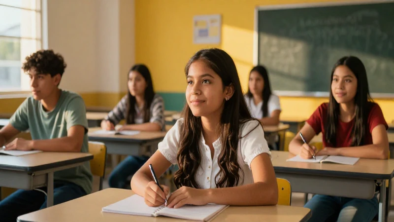 Foto dramática de estudiantes mexicanos vibrantes