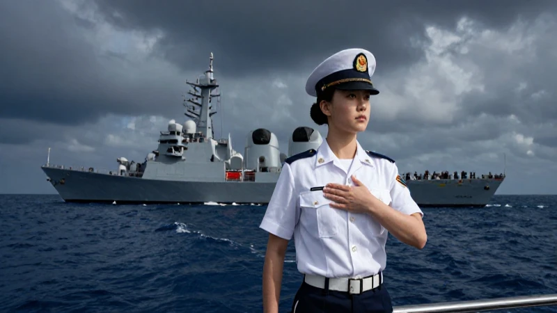 Escena dramática de entrenamiento naval