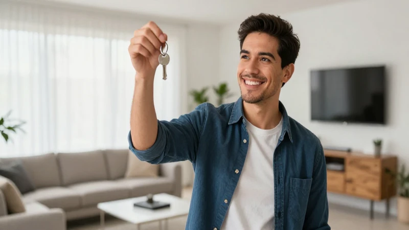 Joven mexicano exitoso en casa moderna