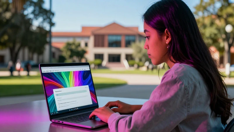 Estudiante mexicano en entorno universitario moderno