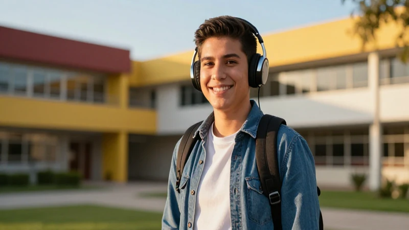 Cuáles son los requisitos para el pago de discapacidad 92 Estudiante mexicano sonriente con tecnología