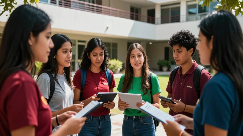 Estudiantes mexicanos colaboran en un proyecto social vibrante
