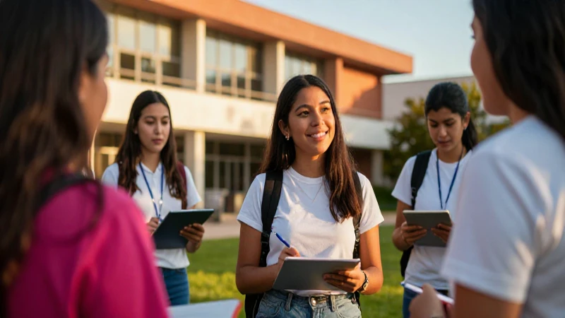 Joven mexicana sirve en campus universitario