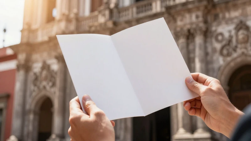 Manos sostienen documento blanco en luz cálida
