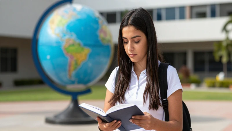 Estudiante mexicano en campus universitario vibrante