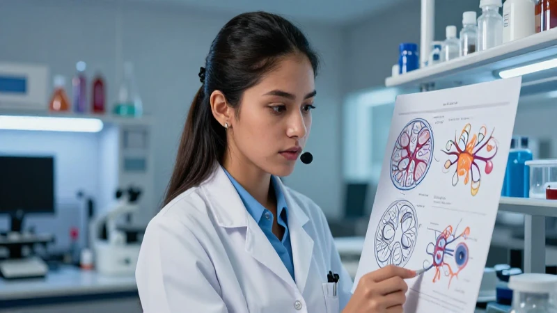 Médica mexicana estudia en laboratorio