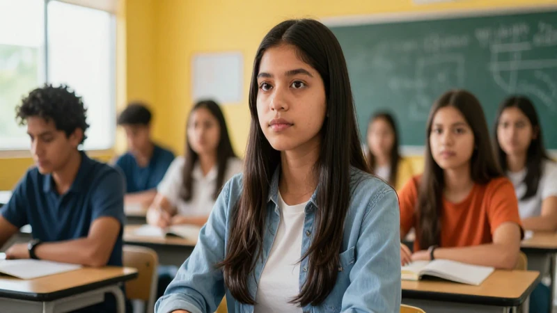 Estudiante mexicano enfocado en logro académico moderno