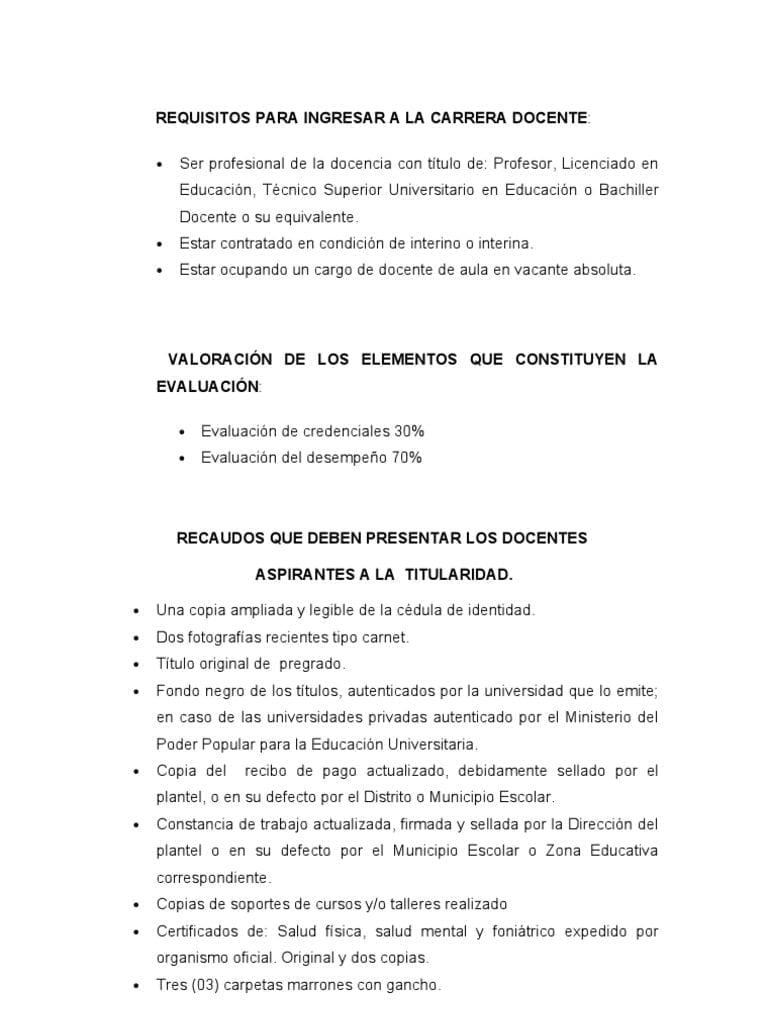 Requisitos para ingresar a la docencia en Argentina