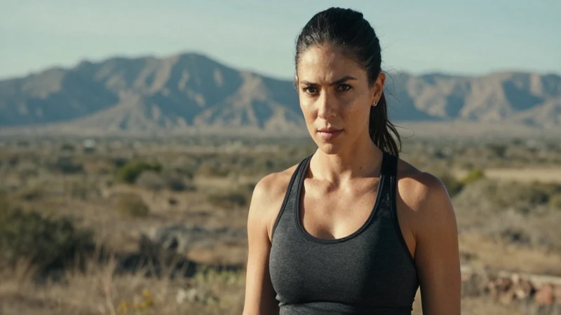 Hermosa y atlética mujer mexicana en entrenamiento al aire libre