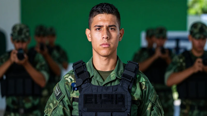 Recluta mexicano decidido en entrenamiento táctico