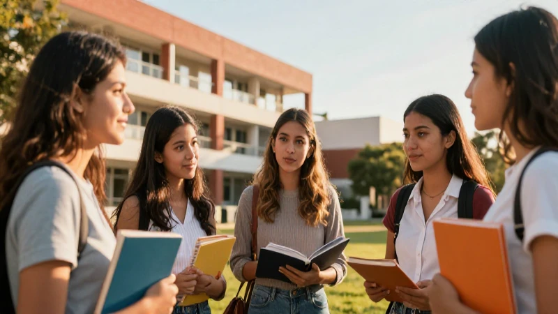 Estudiantes mexicanas colaborando con luz inspiradora
