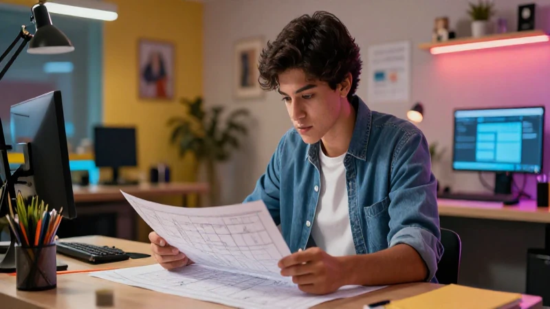 Estudiante mexicano con diseño digital impactante