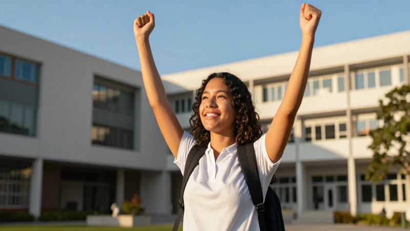 Joven mexicana exitosa en campus universitario