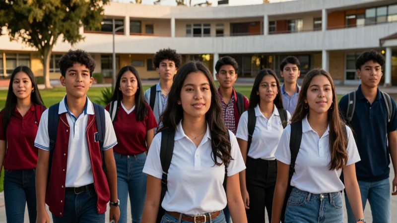 Diversos estudiantes en campus mexicano moderno