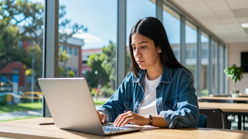 Estudiante mexicano brillante en campus moderno y detallado