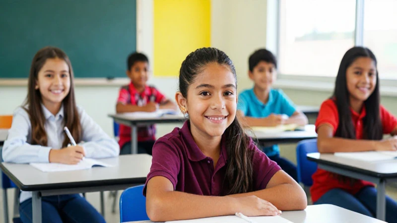 Estudiantes mexicanos felices y exitosos en clase