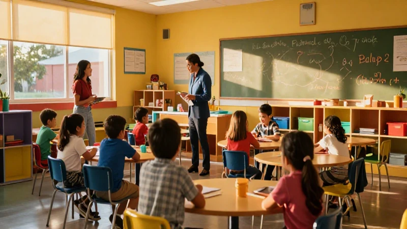 Niños mexicanos vibrantes en un aula moderna iluminada