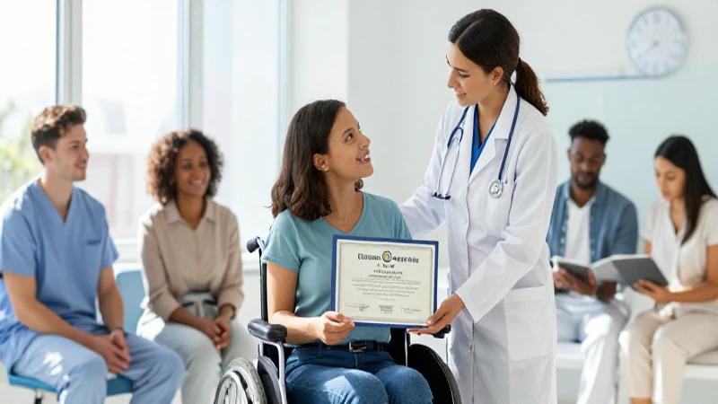 Evaluación médica para certificado de discapacidad en centro de salud