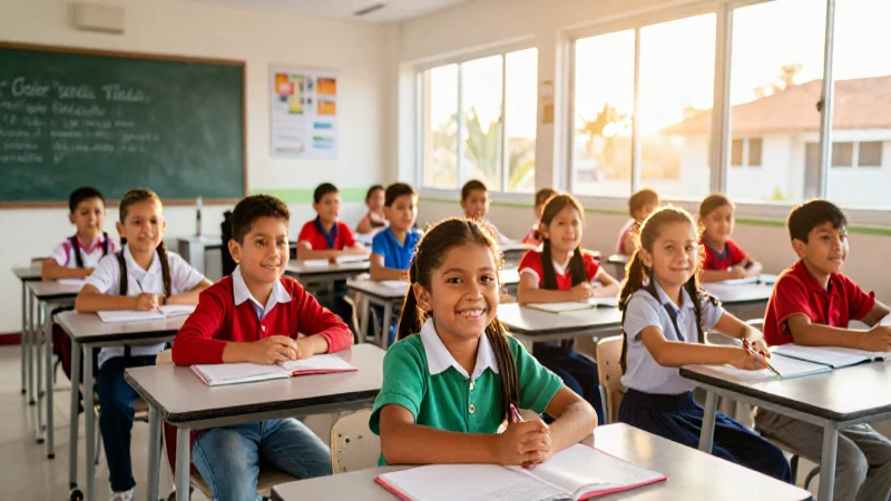 Niños mexicanos felices logran éxito educativo