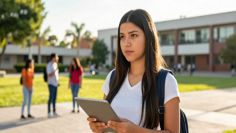 Retrato vibrante de estudiante mexicano universitario