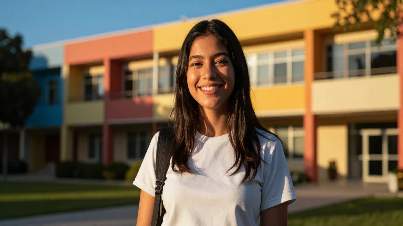 Estudiante mexicano sonriendo, oportunidad educativa