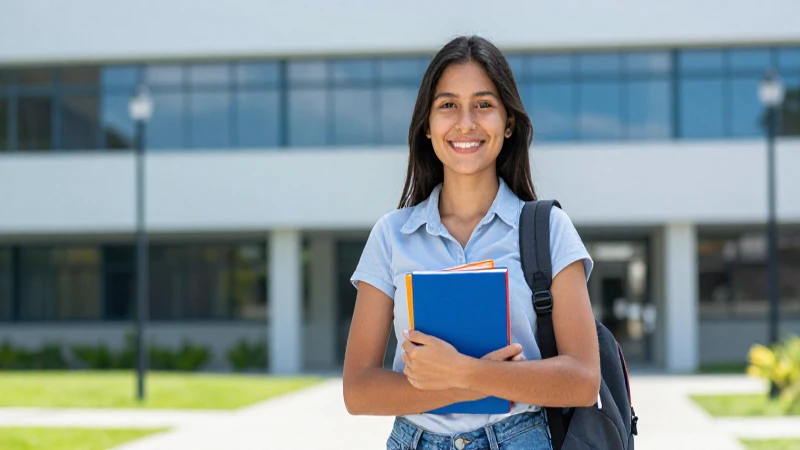 Retrato vibrante de estudiante mexicano universitario