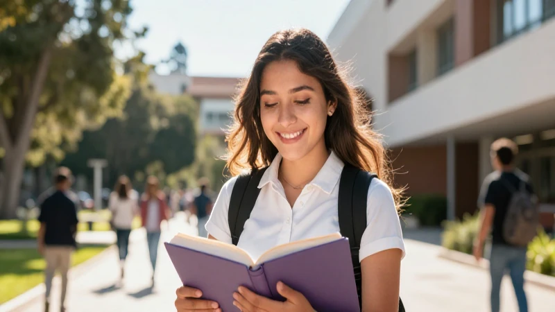 Estudiante mexicano alegre en el campus