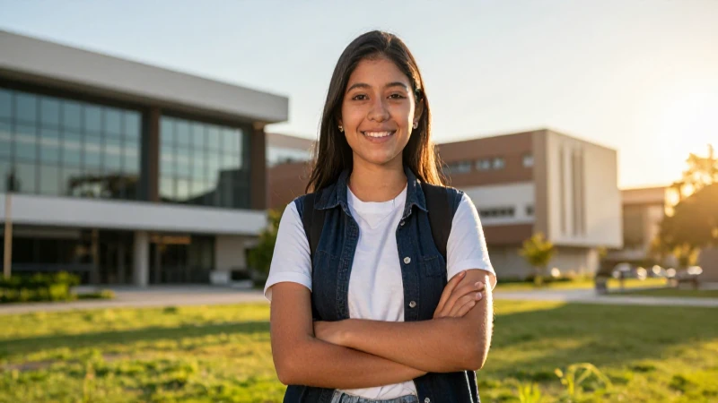 Estudiante mexicano exitoso con beca universitaria