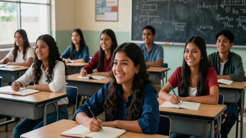 Felices estudiantes mexicanos logran éxito