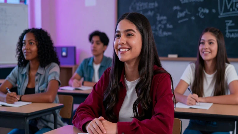 Estudiante mexicano alegre busca oportunidades