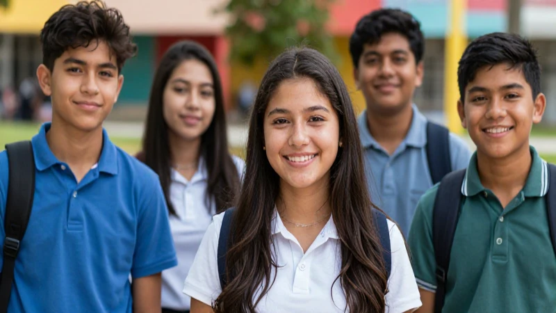 Estudiantes mexicanos exitosos en un campus vibrante