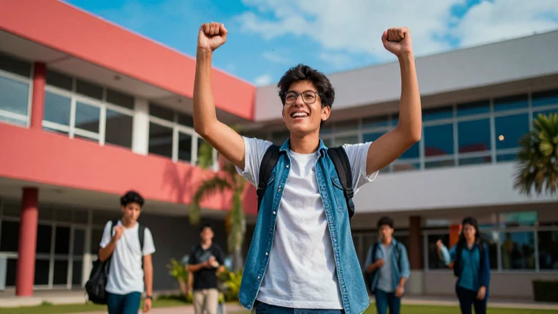 Estudiante mexicano triunfa en campus vibrante