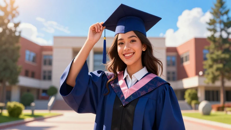 Estudiante mexicano celebra su graduación con optimismo