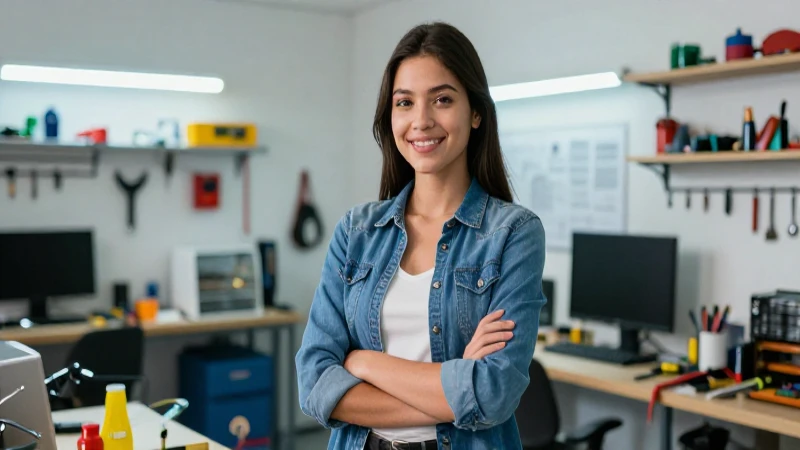 Estudiante mexicano profesional en entorno moderno