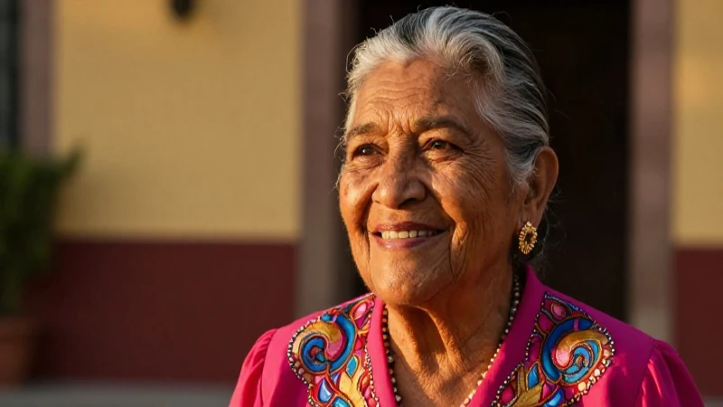 Mujer mayor mexicana solicita pensión