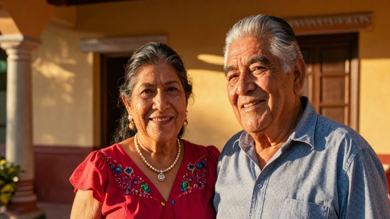Pareja mexicana sonriendo, hogar cálido