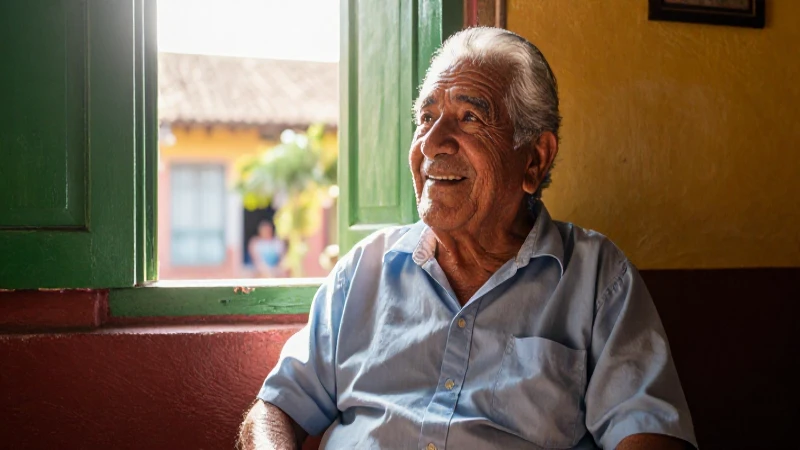 Hombre mexicano feliz con luz cálida