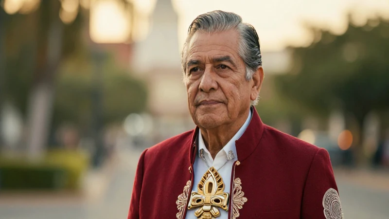 Senior mexicano confiado al atardecer