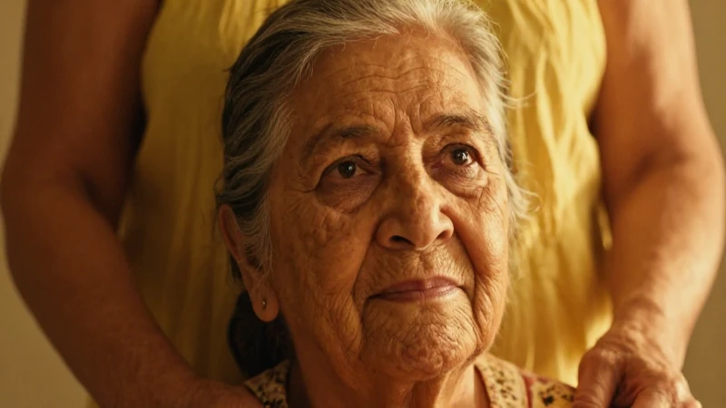 Abuela mexicana luminosa con gesto amable
