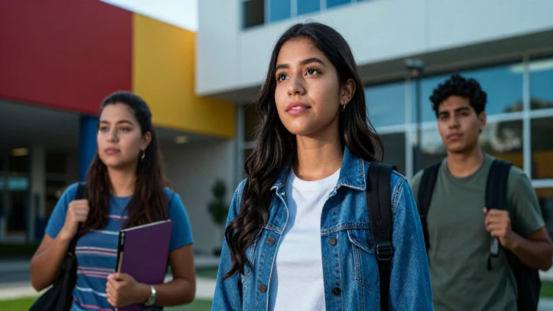 Estudiante mexicano mira con confianza un futuro brillante