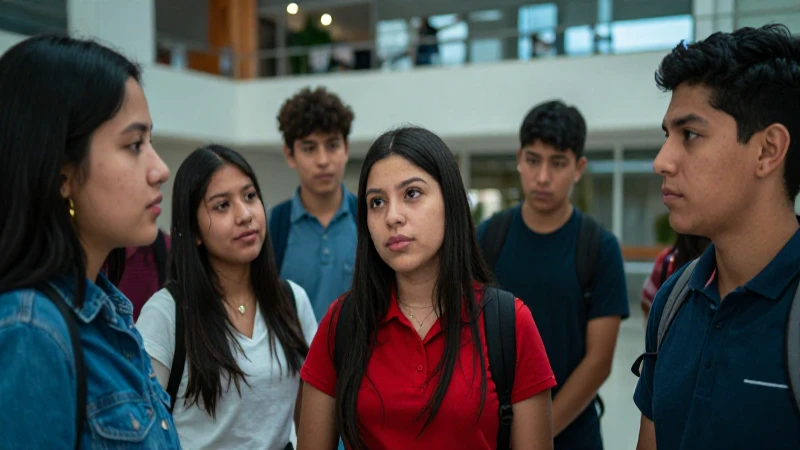 Estudiantes mexicanos colaboran con gran determinación en un campus moderno