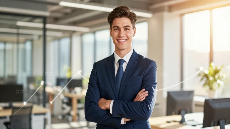 Confianza profesional en oficina moderna y exitosa