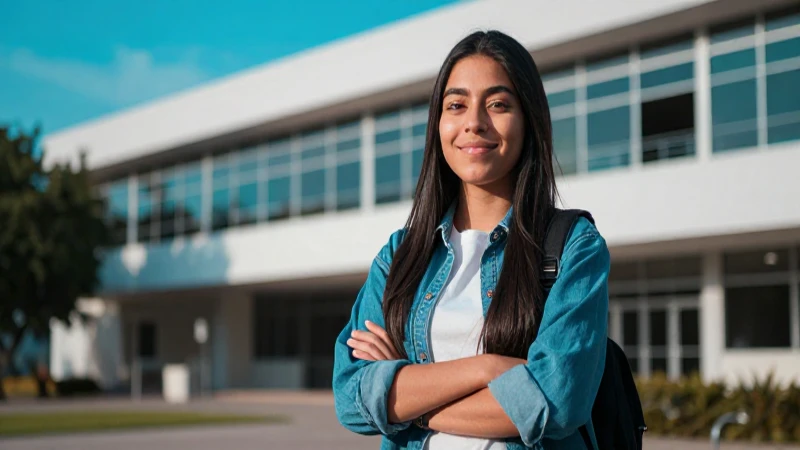 Estudiante mexicano exitoso, imagen profesional